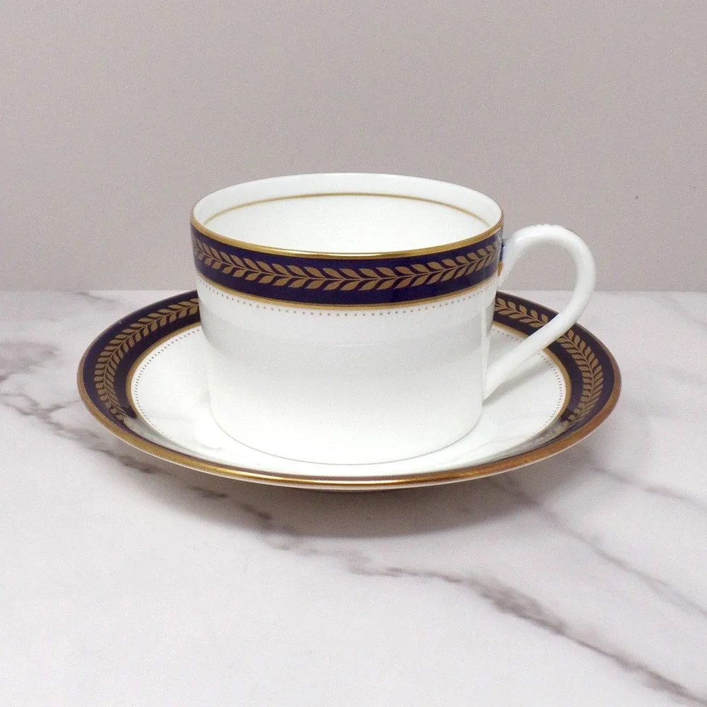Vintage Coalport Bone China Blue Wheat 6 piece Place Setting (1972-93)